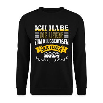 High School Graduates Have the License to Be Smart Shits - Unisex Sweatshirt - black - Front - Alina (178cm) & Michal (187cm)