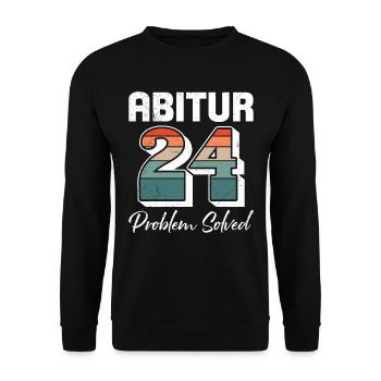 Abi 2024 Abitur School Leaving Certificate High School Graduates - Unisex Sweatshirt - black - Front - Alina (178cm) & Michal (187cm)