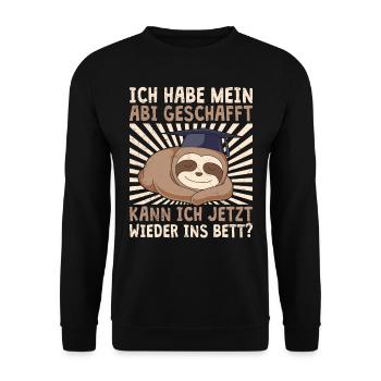 Drôle de diplômé du lycée ont réussi mes A-levels - Sweat-shirt Unisexe - noir - Devant - Alina (178cm) & Michal (187cm)