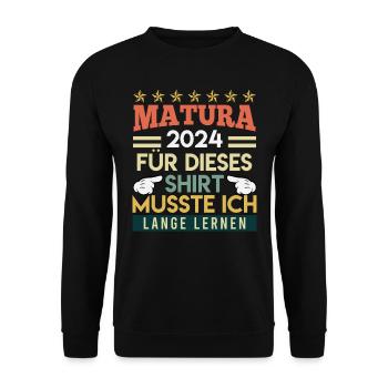 Matura 2024 Pour cette chemise Maturantin Lustiges - Sweat-shirt Unisexe - noir - Devant - Alina (178cm) & Michal (187cm)