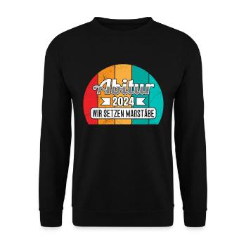 Abitur 2024 ABI Terminé Obtention du diplôme d’Abitur - Sweat-shirt Unisexe - noir - Devant - Alina (178cm) & Michal (187cm)
