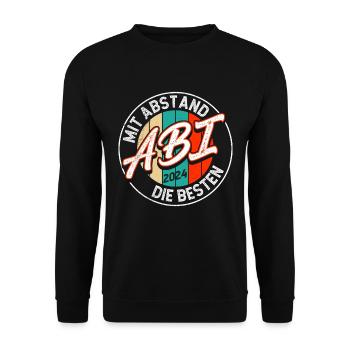 Abitur 2024 Abi De loin les meilleurs diplômés du secondaire - Sweat-shirt Unisexe - noir - Devant - Alina (178cm) & Michal (187cm)