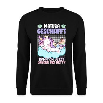 Je peux retourner me coucher - Sweat-shirt Unisexe - noir - Devant - Alina (178cm) & Michal (187cm)