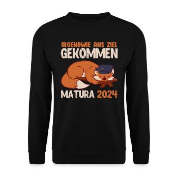 Maturant a atteint l’objectif MATURA 2024 - Sweat-shirt Unisexe - noir - Devant - Alina (178cm) & Michal (187cm)