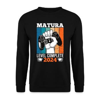 Matura 2024 Niveau Complet Maturanten Lustiges - Sweat-shirt Unisexe - noir - Devant - Alina (178cm) & Michal (187cm)