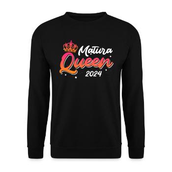 Matura Queen 2024 High School Graduation - Unisex Sweatshirt - black - Front - Alina (178cm) & Michal (187cm)