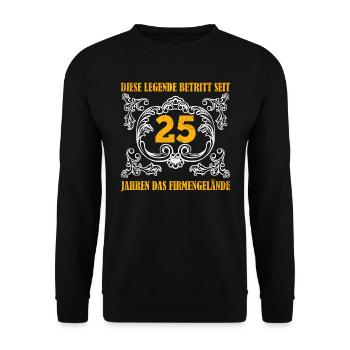 Colleague Legend Has been entering the site for 25 years - Unisex Sweatshirt - black - Front - Alina (178cm) & Michal (187cm)