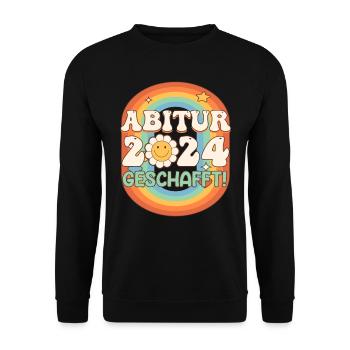 Abitur 2024 ABI Terminé Obtention du diplôme d’Abitur - Sweat-shirt Unisexe - noir - Devant - Alina (178cm) & Michal (187cm)