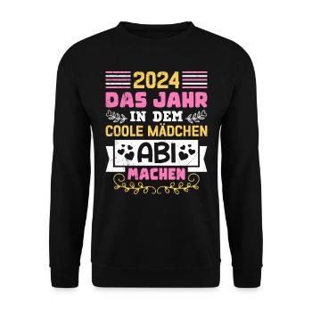 2024 The Year Cool Girls Graduate from High School - Unisex Sweatshirt - black - Front - Alina (178cm) & Michal (187cm)