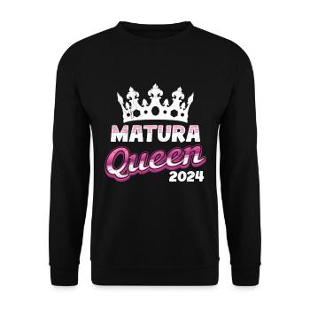 Matura Queen 2024 High School Graduation - Unisex Sweatshirt - black - Front - Alina (178cm) & Michal (187cm)