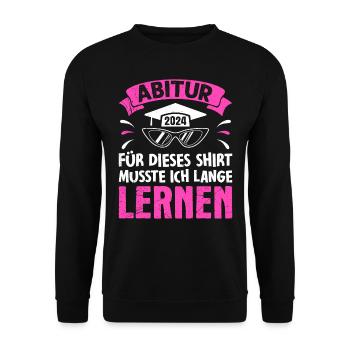 Pour cette chemise, j’ai dû apprendre - Sweat-shirt Unisexe - noir - Devant - Alina (178cm) & Michal (187cm)