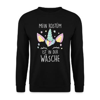 Fête de carnaval Mon costume est dans la blanchisserie - Sweat-shirt Unisexe - noir - Devant - Alina (178cm) & Michal (187cm)
