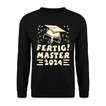 Master 2024 TERMINÉ ! Fête de la maîtrise - Sweat-shirt Unisexe - noir - Devant - Alina (178cm) & Michal (187cm)
