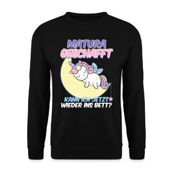 Je peux retourner me coucher - Sweat-shirt Unisexe - noir - Devant - Alina (178cm) & Michal (187cm)