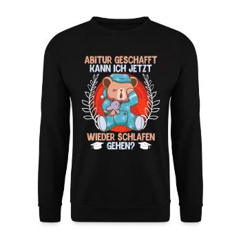 Je peux retourner me coucher Abi - Sweat-shirt Unisexe - noir - Devant - Alina (178cm) & Michal (187cm)