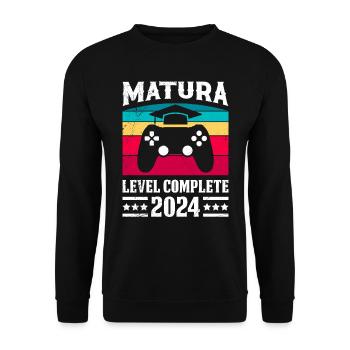 Matura 2024 Niveau Complet Maturanten Lustiges - Sweat-shirt Unisexe - noir - Devant - Alina (178cm) & Michal (187cm)
