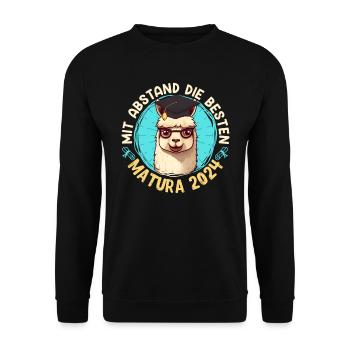 MATURA 2024: By far the best high school graduates - Unisex Sweatshirt - black - Front - Alina (178cm) & Michal (187cm)