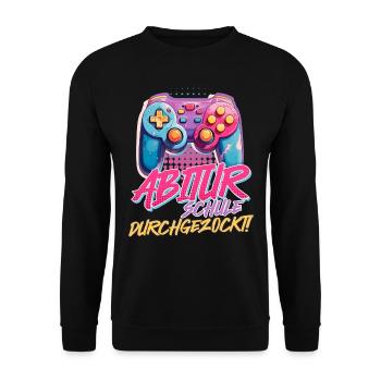 Lycée Parié par un Gamer Diplômé du lycée - Sweat-shirt Unisexe - noir - Devant - Alina (178cm) & Michal (187cm)