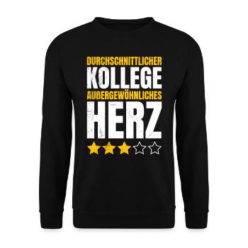 Office Average Colleague Extraordinary - Unisex Sweatshirt - black - Front - Alina (178cm) & Michal (187cm)