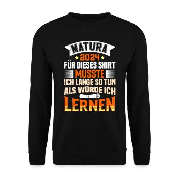 Matura 2024 Pour cette chemise Maturianten Funny - Sweat-shirt Unisexe - noir - Devant - Alina (178cm) & Michal (187cm)