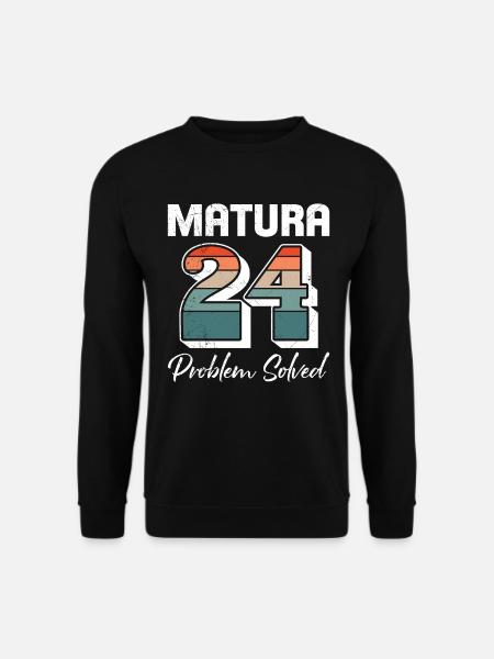 Matura 2024 PROBLEM SOLVED Schulabschluss - Unisex Pullover - Schwarz