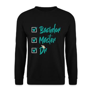 Baccalauréat Maître Dr. Doctorat Réussi - Sweat-shirt Unisexe - noir - Devant - Alina (178cm) & Michal (187cm)