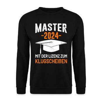 Master 2024 Avec la licence de smart-shit - Sweat-shirt Unisexe - noir - Devant - Alina (178cm) & Michal (187cm)