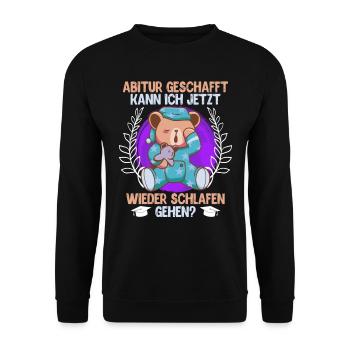 Je peux retourner me coucher Abi - Sweat-shirt Unisexe - noir - Devant - Alina (178cm) & Michal (187cm)