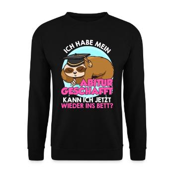 Je peux retourner me coucher - Sweat-shirt Unisexe - noir - Devant - Alina (178cm) & Michal (187cm)