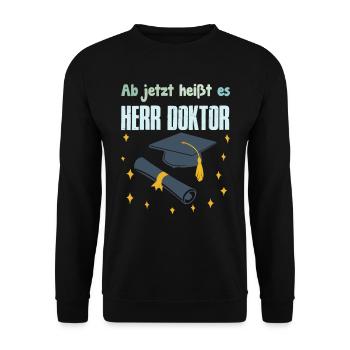 Désormais, il s’appelle M. Docteur - Sweat-shirt Unisexe - noir - Devant - Alina (178cm) & Michal (187cm)