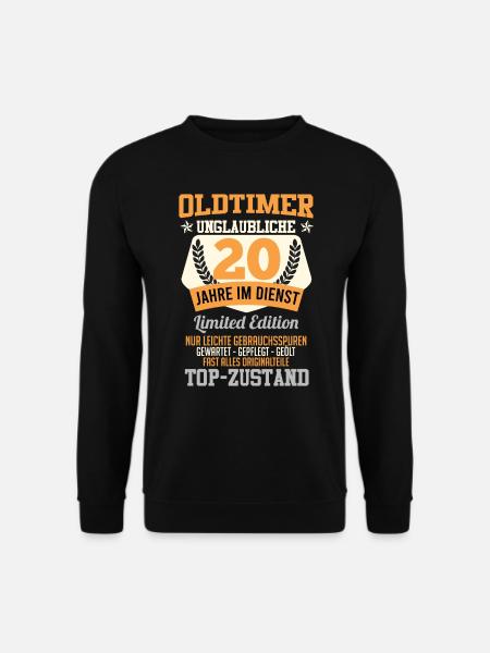 Oldtimer 20 Jahre im Dienst Top Zustand Jubiläum - Unisex Pullover - Schwarz