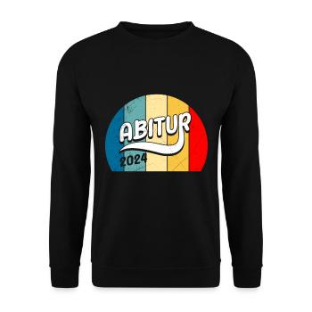 Abitur 2024 ABI Terminé Obtention du diplôme d’Abitur - Sweat-shirt Unisexe - noir - Devant - Alina (178cm) & Michal (187cm)