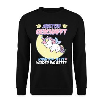 Je peux retourner me coucher - Sweat-shirt Unisexe - noir - Devant - Alina (178cm) & Michal (187cm)
