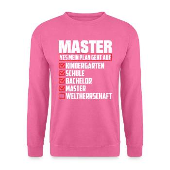 Master's Degree List Completed Master's Thesis - Unisex Sweatshirt - pink - Front