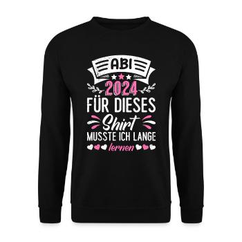 Diplômés du secondaire Abi 2024 Abitur Pour cette chemise - Sweat-shirt Unisexe - noir - Devant - Alina (178cm) & Michal (187cm)