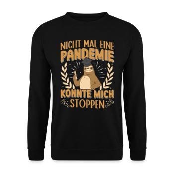 Master's Degree Pandemic Couldn't Stop Me - Unisex Sweatshirt - black - Front - Alina (178cm) & Michal (187cm)