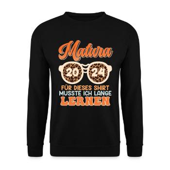 Matura 2024 Pour cette chemise, graduation drôle - Sweat-shirt Unisexe - noir - Devant - Alina (178cm) & Michal (187cm)