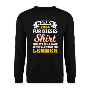 Matura 2024 Pour cette chemise Maturianten Funny - Sweat-shirt Unisexe - noir - Devant - Alina (178cm) & Michal (187cm)