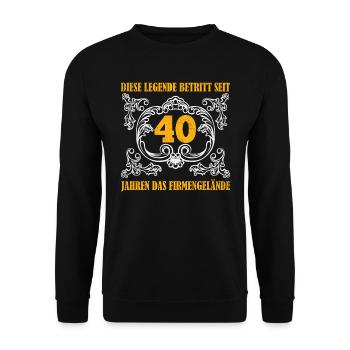 40th Anniversary Legend Enters the Grounds - Unisex Sweatshirt - black - Front - Alina (178cm) & Michal (187cm)