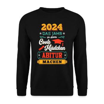 2024 The Year Cool Girls Graduate from High School - Unisex Sweatshirt - black - Front - Alina (178cm) & Michal (187cm)
