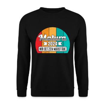 Maturité 2024 Certificat de fin d’études secondaires 2024 - Sweat-shirt Unisexe - noir - Devant - Alina (178cm) & Michal (187cm)