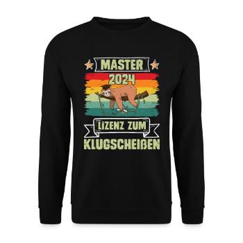 Master 2024 Licence à Clever Sloth - Sweat-shirt Unisexe - noir - Devant - Alina (178cm) & Michal (187cm)