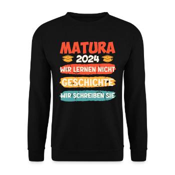 Histoire de Matura 2024 Nous vous écrivons Maturant - Sweat-shirt Unisexe - noir - Devant - Alina (178cm) & Michal (187cm)