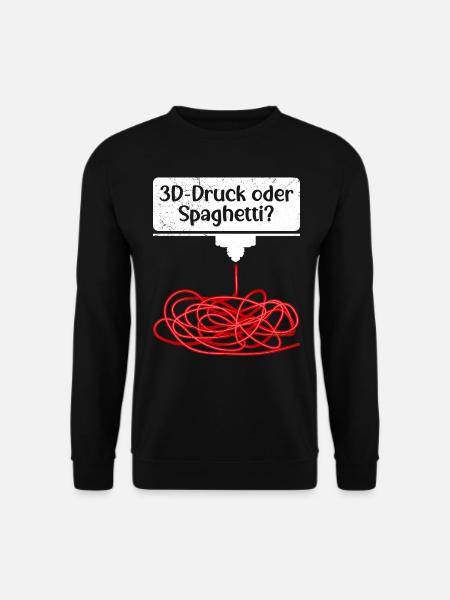 L’impression 3D ou l’impression 3D spaghetti échouent - Sweat-shirt Unisexe - noir