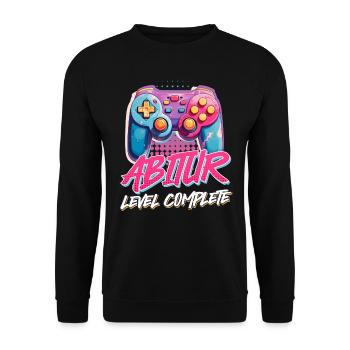 Diplômés du niveau Abitur 2024 Complete Gamer High School - Sweat-shirt Unisexe - noir - Devant - Alina (178cm) & Michal (187cm)