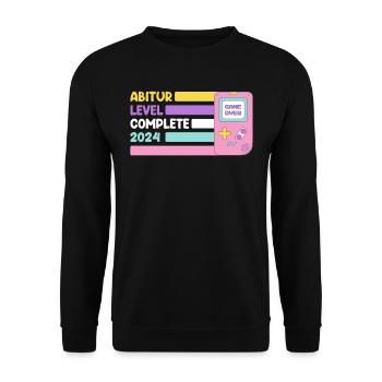 Abitur Level Complete 2024 Diplômé du secondaire drôle - Sweat-shirt Unisexe - noir - Devant - Alina (178cm) & Michal (187cm)