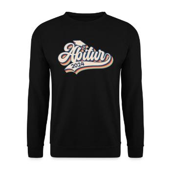 ABI 2024 Abitur High school graduates school leaving certificate - Unisex Sweatshirt - black - Front - Alina (178cm) & Michal (187cm)