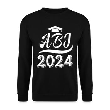 Abi 2024 Certificat de fin d’études secondaires de l’Abitur Diplômés du secondaire - Sweat-shirt Unisexe - noir - Devant - Alina (178cm) & Michal (187cm)