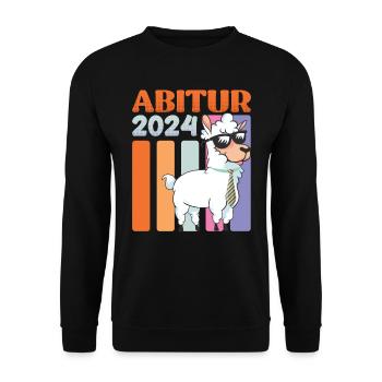 High School Diploma 2024 Llama High School Graduates Graduation - Unisex Sweatshirt - black - Front - Alina (178cm) & Michal (187cm)