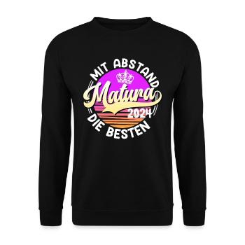 MATURA 2024 By far the best high school graduate - Unisex Sweatshirt - black - Front - Alina (178cm) & Michal (187cm)